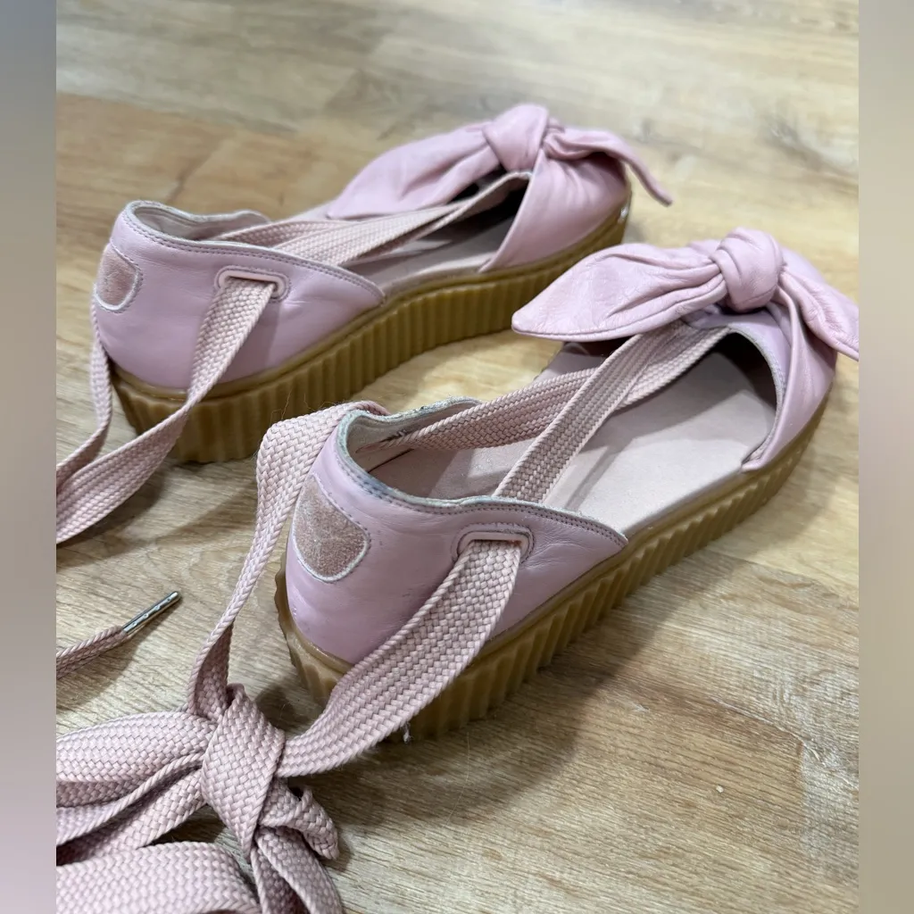 Savage fenty x puma leather bow mules Pink Size 9 - Image 7