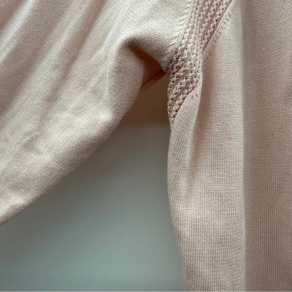 Athleta Evergreen Hoodie Sweater Long Sleeve V Neck in Ballerina Gown Sz‎ L - Image 11