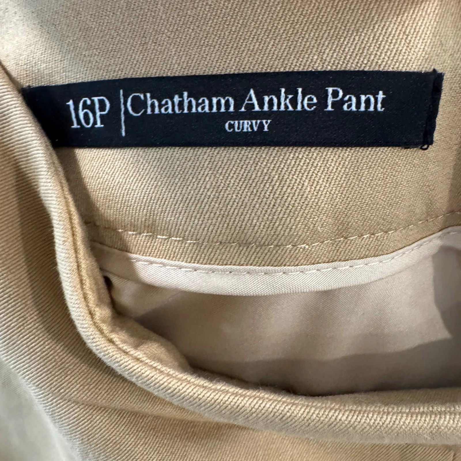 NWT Talbots Chatham Ankle Pants Curvy Petite‎ 16P Khaki Dress Career Trousers - Image 4