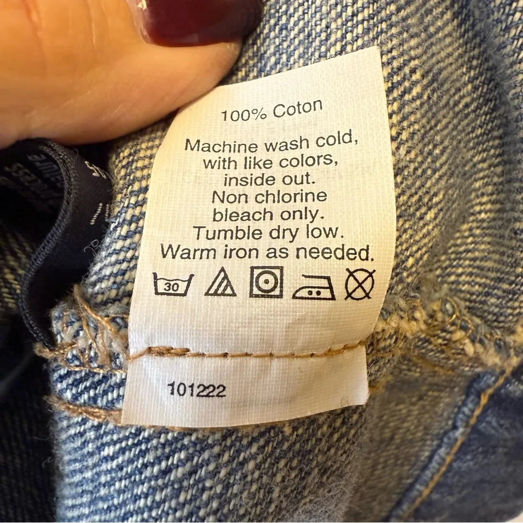 J. Crew Indigo Denim Jean Vest 100% Cotton Vintage Look Women’s Size Medium - Image 10