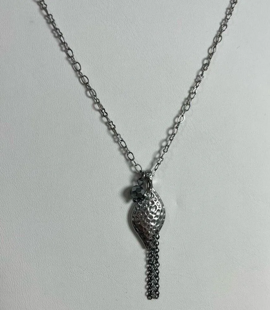 Lia Sophia Fine Art Abstract Bird Retired Necklace Adjustable Silver Tone - Image 5