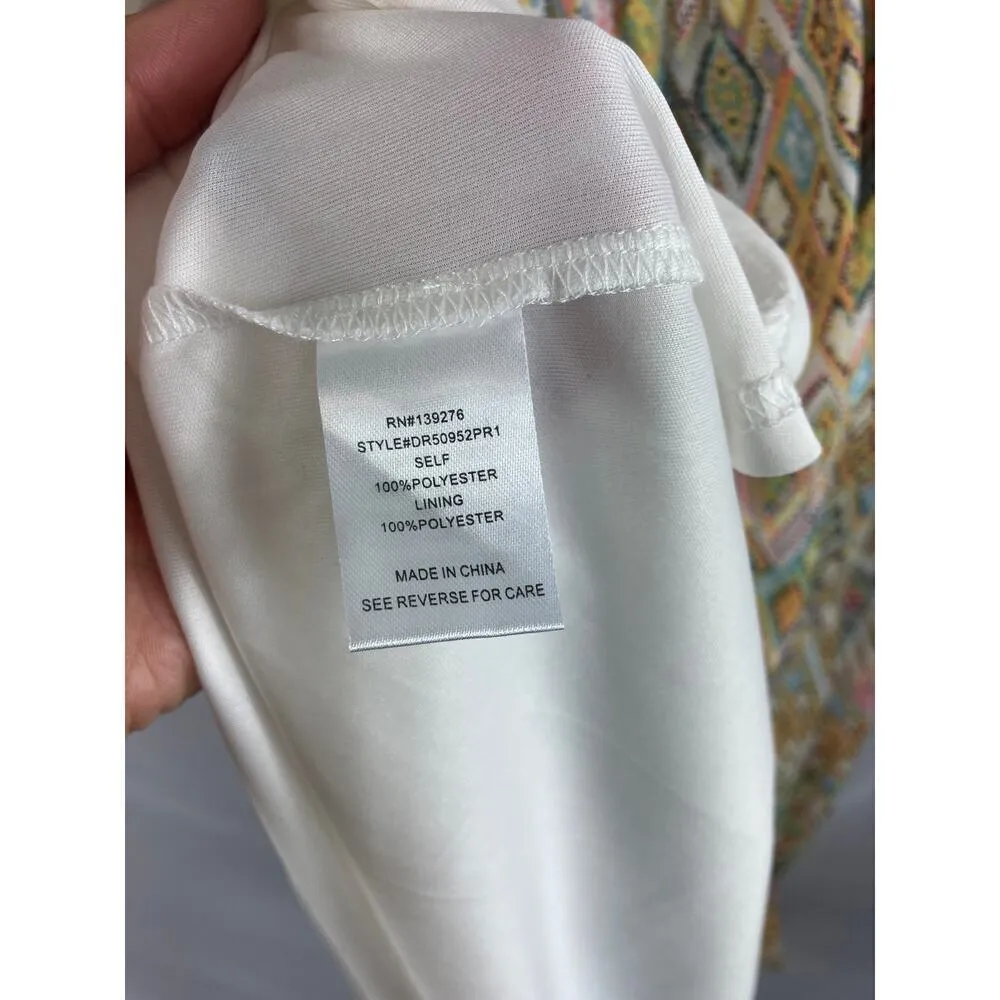 DR2 Off shoulder patterned dress M Yellow Size M - Image 4