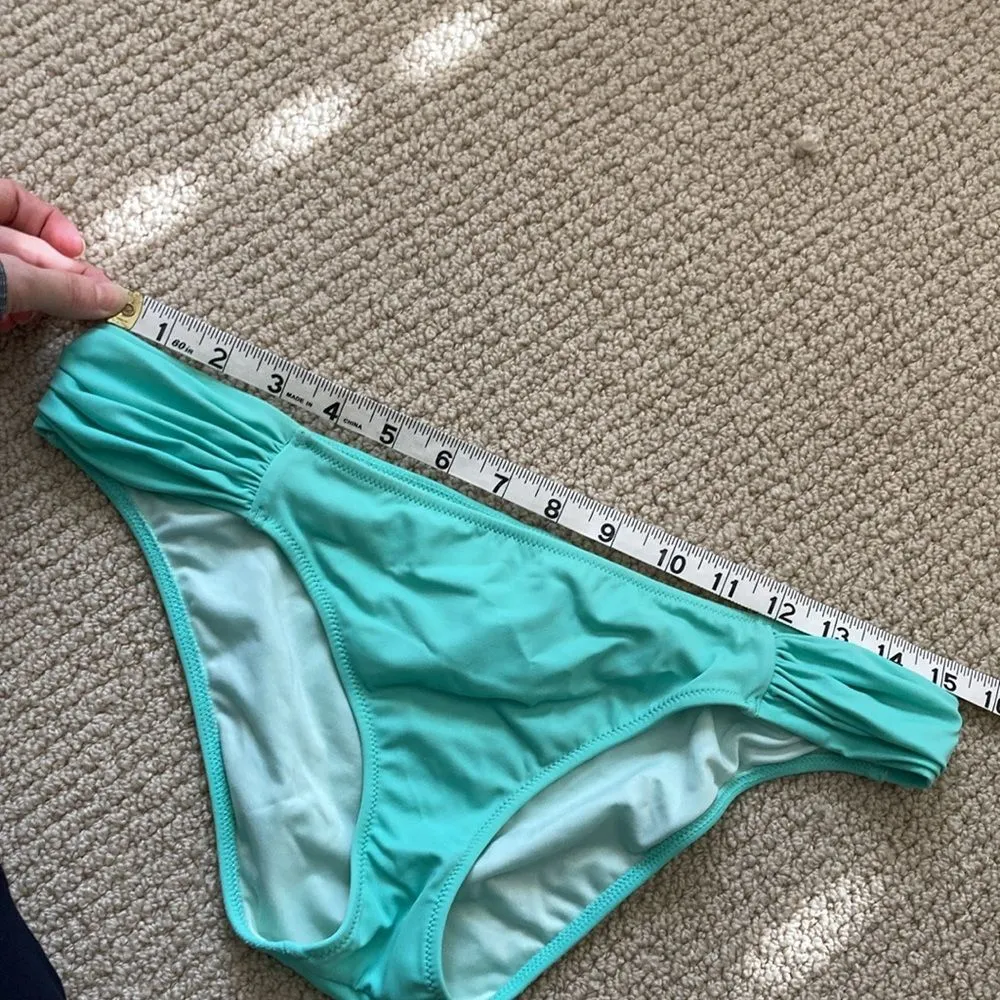 Victoria’s Secret Bikini Bottom Aqua Frilled Stretch Women’s Size Medium GUC - Image 8