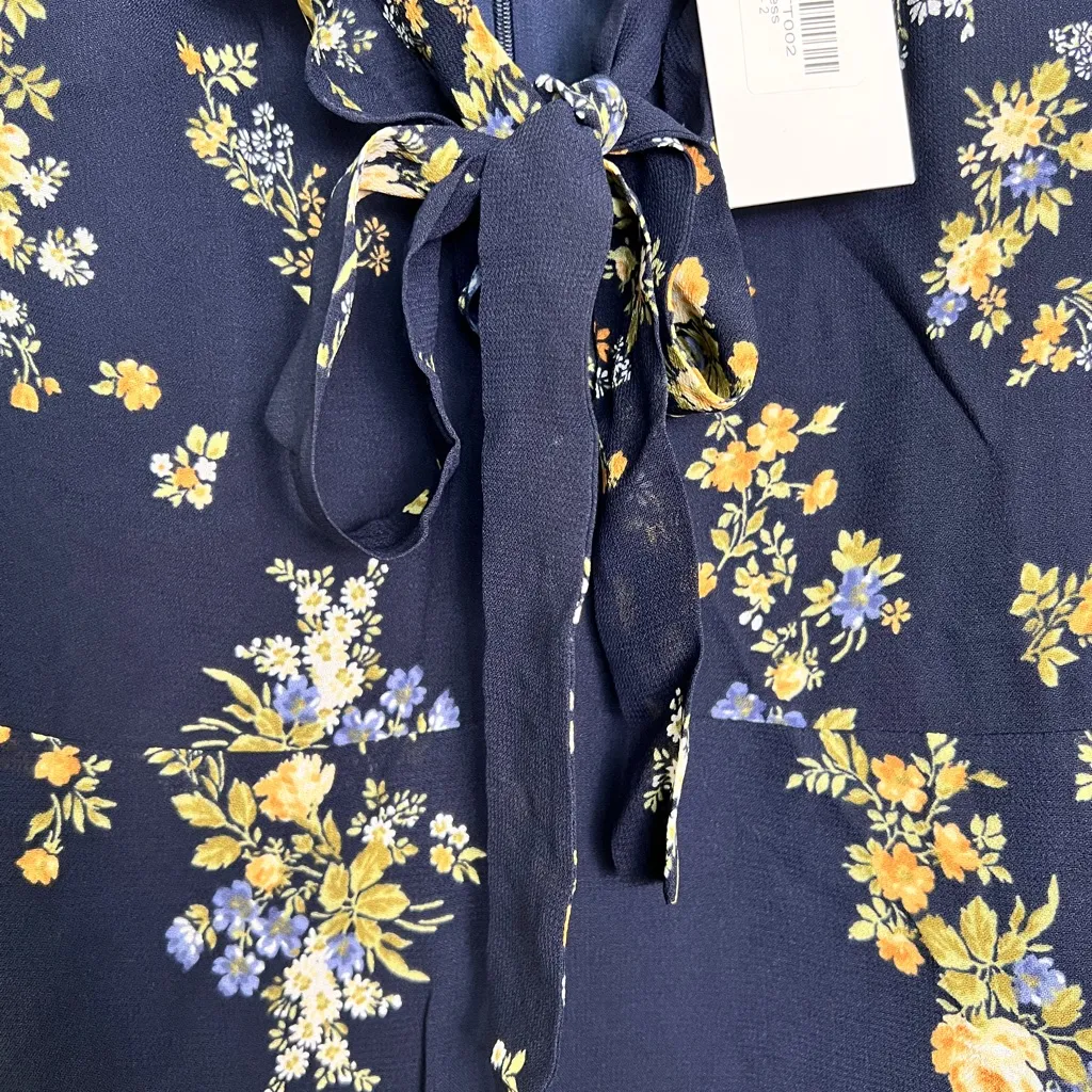 Reformation Blue Brook Vittoria Floral Midi Dress‎ size 2 - Image 8