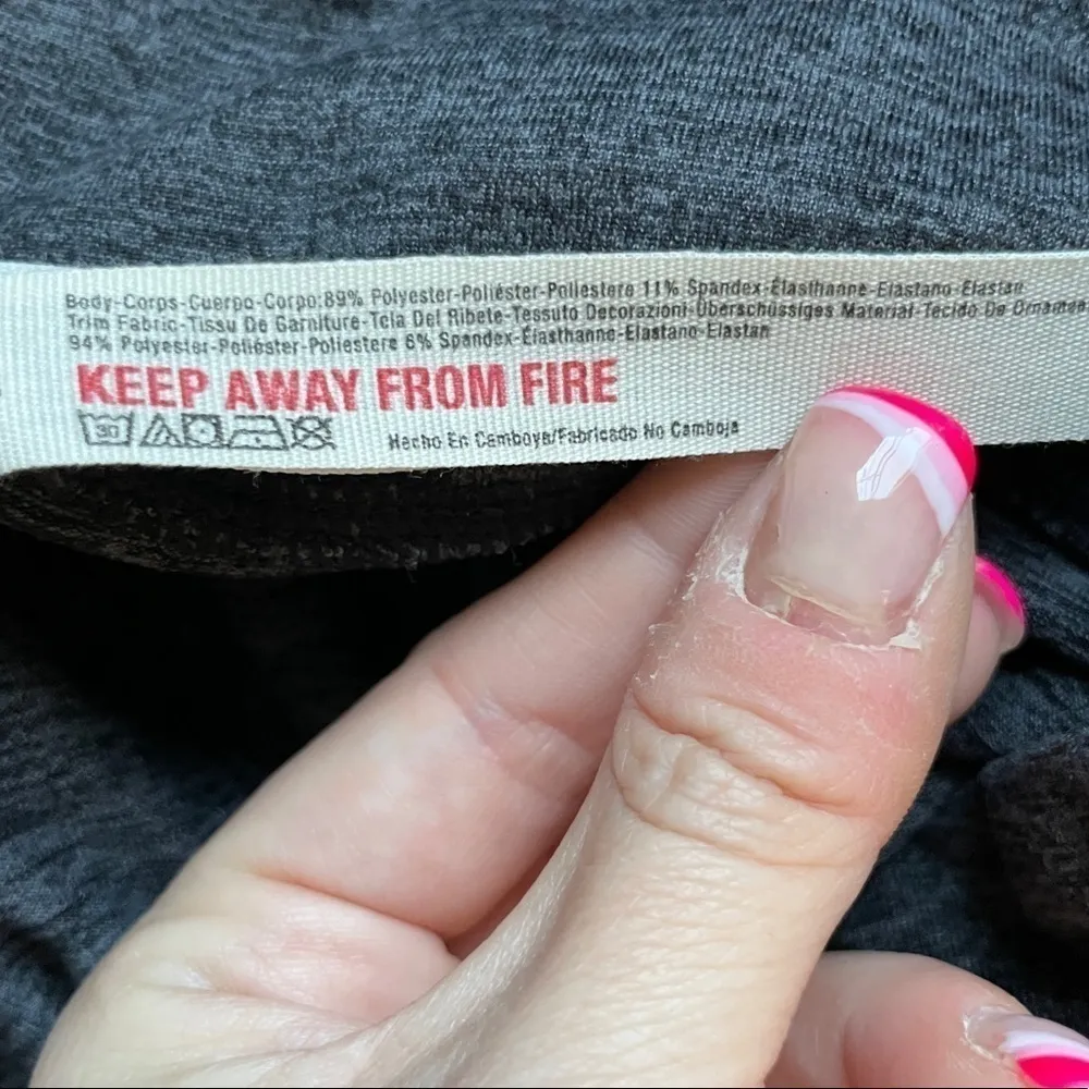 𝅺FREE PEOPLE Halo Cut Out Gray Charcoal Leggings Medium - Image 12