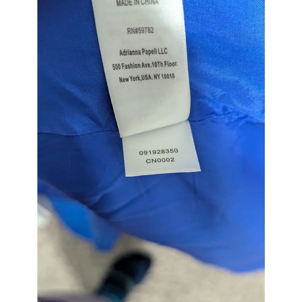 Adrianna Papell Arcadia Sleeveless High Low Ball Gown Dress Pockets Royal Blue - Image 6