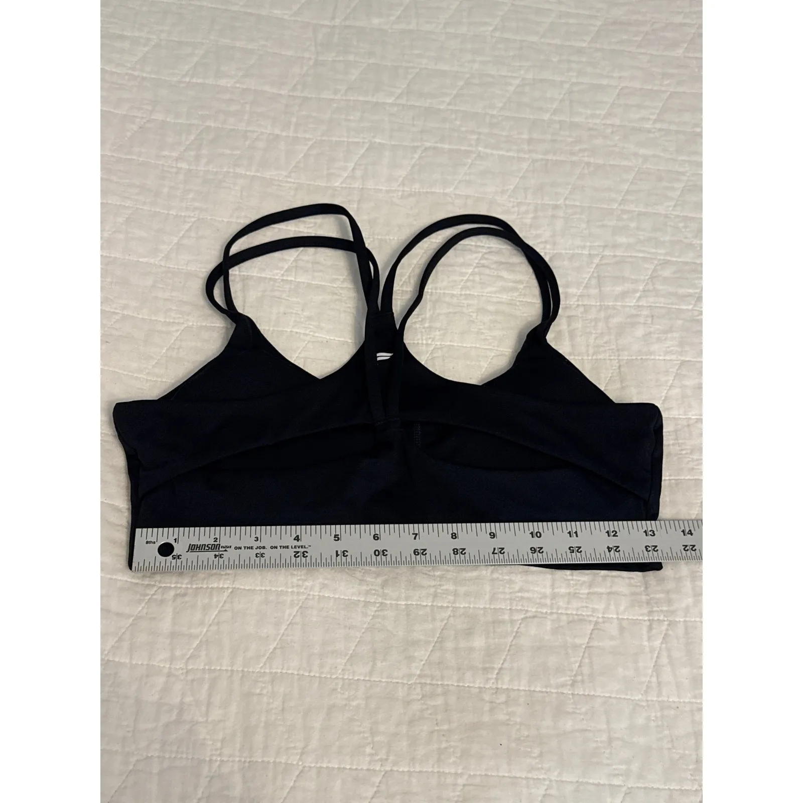 Fabletics Medium Black‎ Sports Bra Double Strap Workout Athletic - Image 3