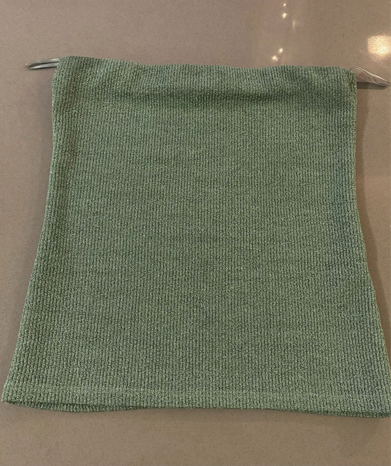 Zara Green Sparkle Tube Top  - Image 3