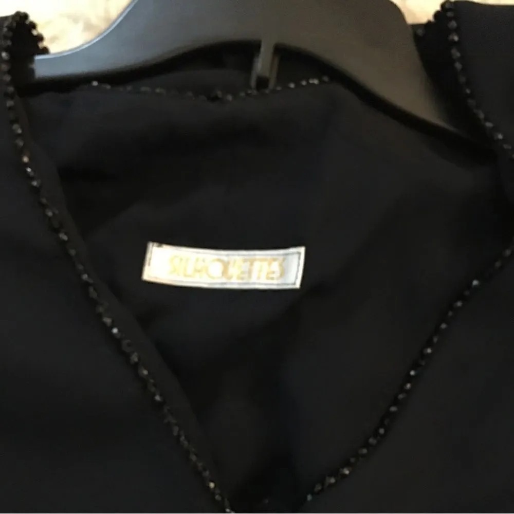 PLUS SIZE 26W Gorgeous 2 piece Sheer long top with Flowey pants Blue - Image 7