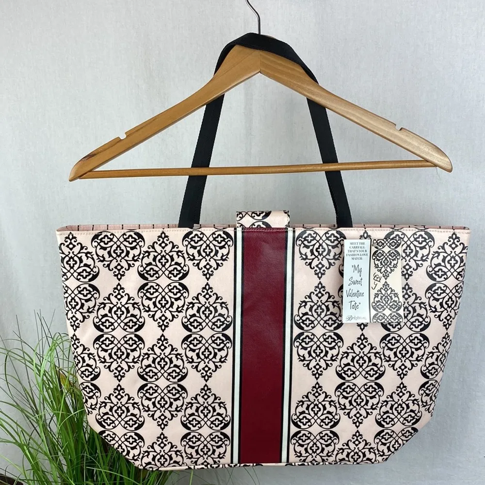 Brighton Pink & Black My Sweet Valentine Tote Bag NEW - Image 3