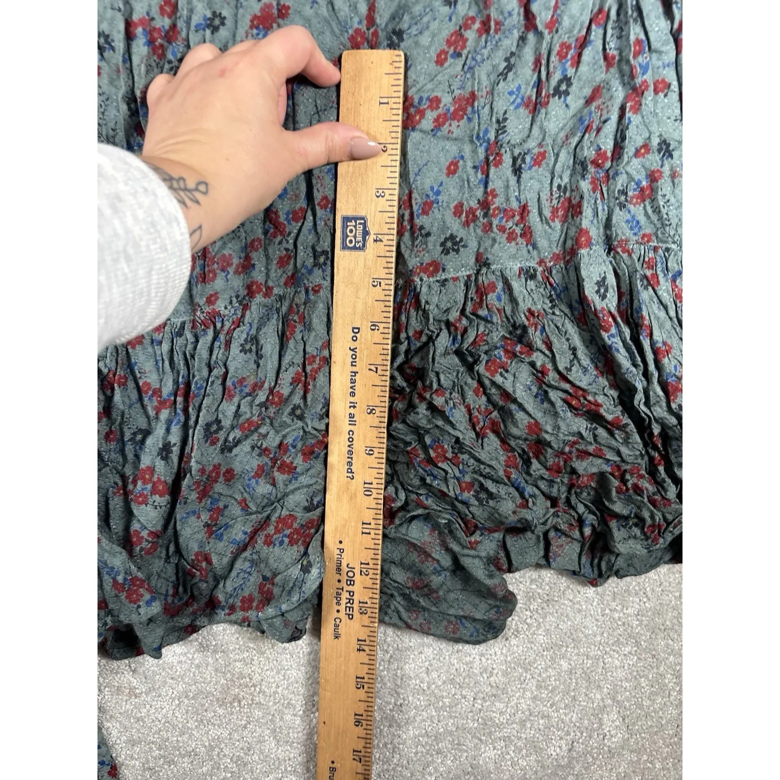 sundance dress maxi floral ombre crinkle NWT xxl Belted 2xl Blue - Image 11