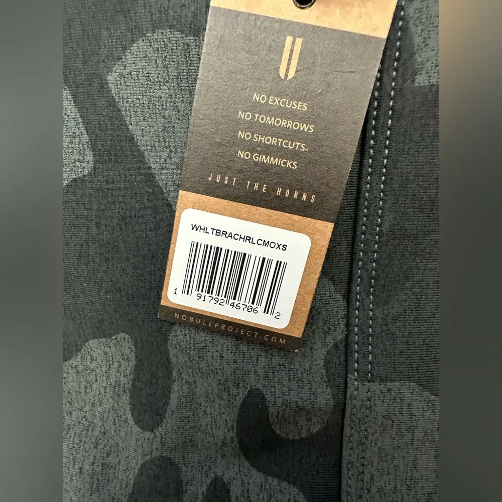 NWT NOBULL Women’s Halter Sports Bra - XS - Charcoal Camo - Image 6