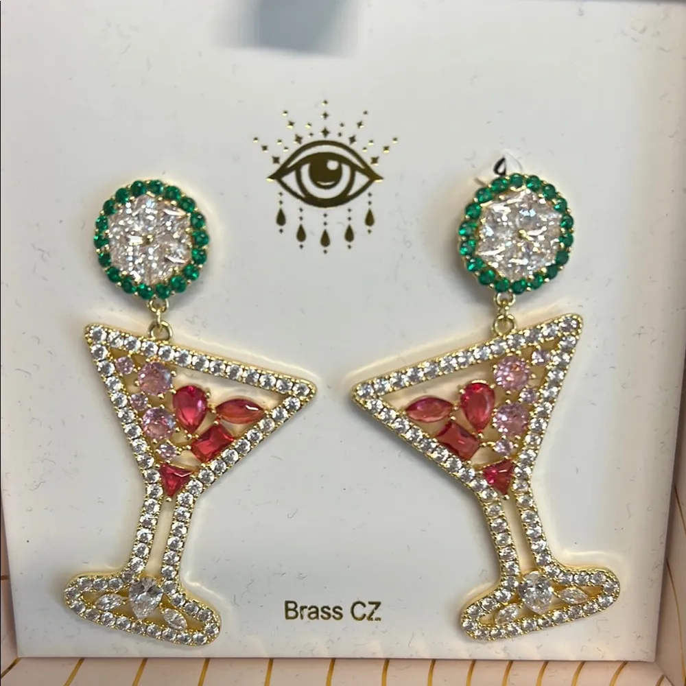 Eye Candy | Cocktail Glass Earrings ✨🍹 - Image 2