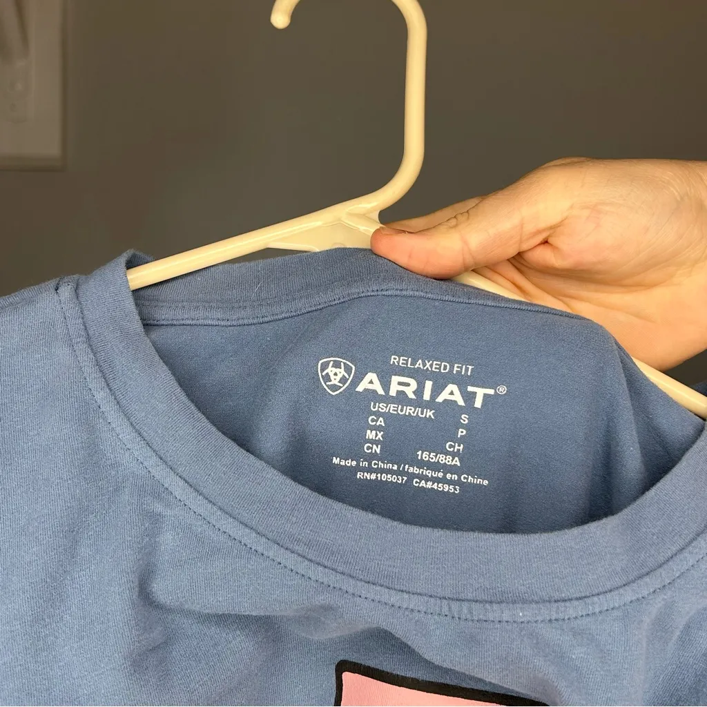 Ariat Ladies Desert Daze Copen Blue Western T-Shirt Jersey cotton cactus graphic - Image 4