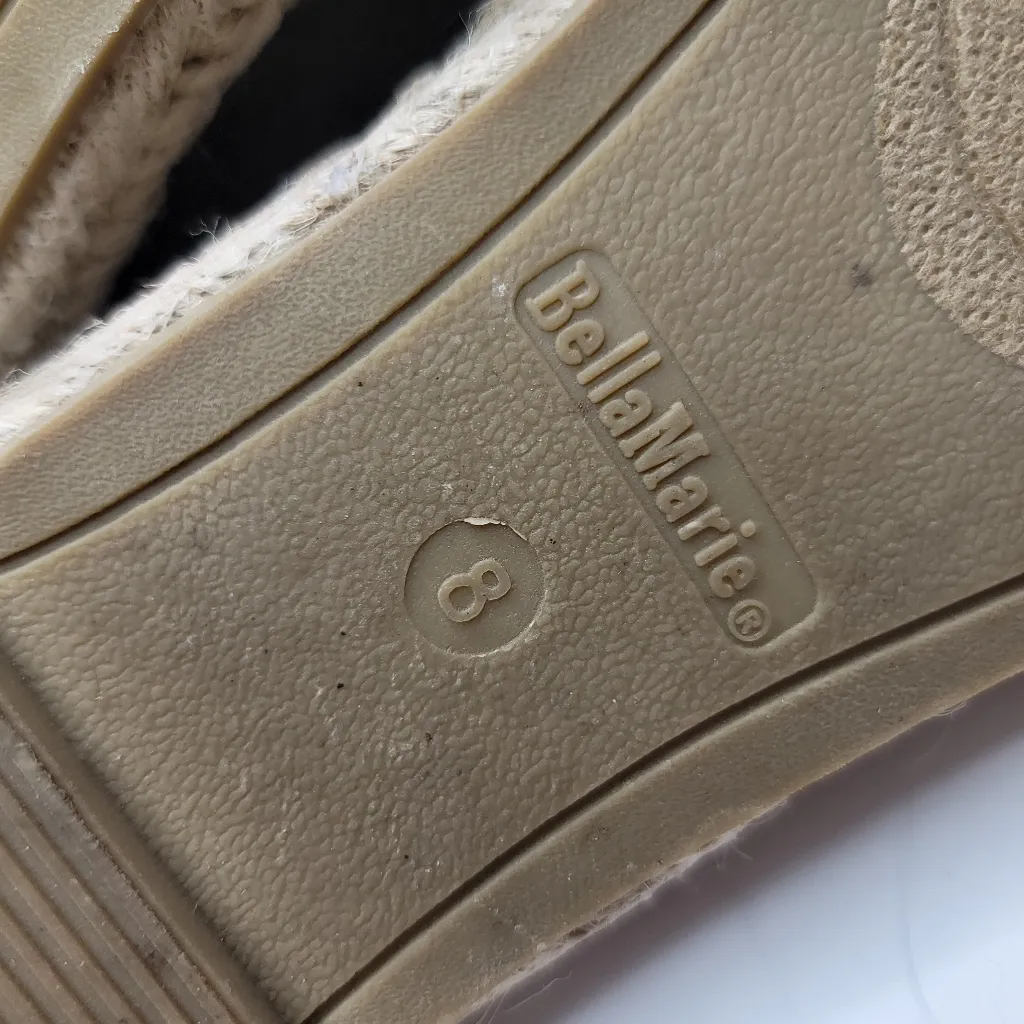 Bella Marie  Kyra Grey Suede Espadrilles Size 8 - Image 6