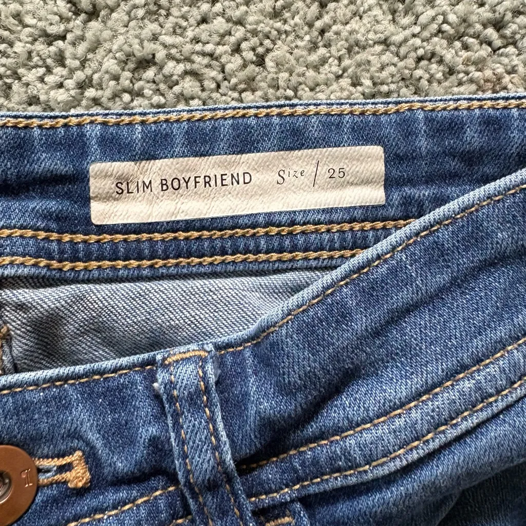 Anthropologie Pilcro And The Letterpress Slim Boyfriend Jeans Sz 25 Distressed - Image 8