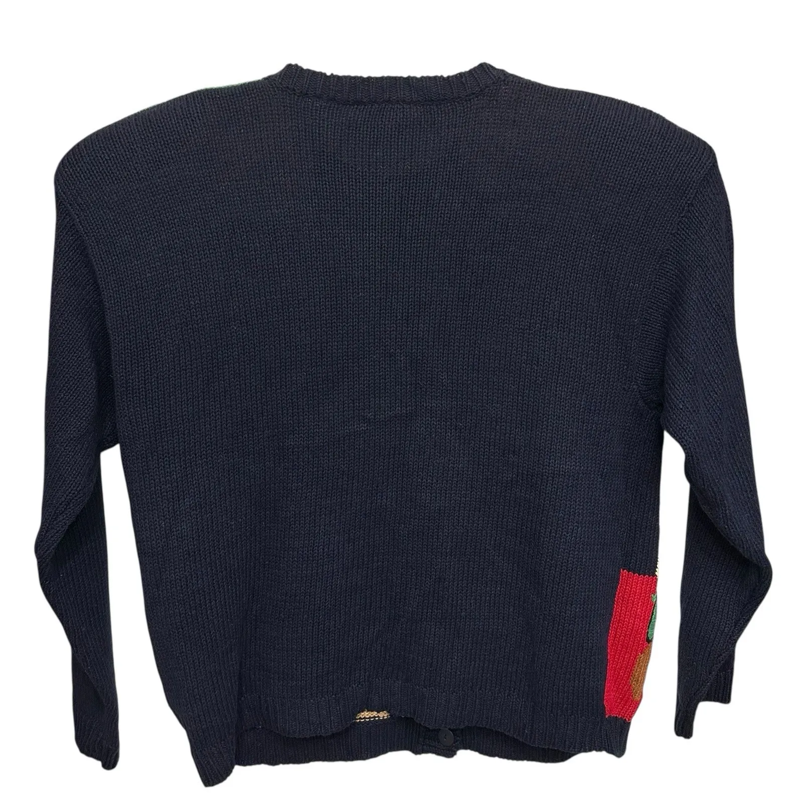 VTG Alexandra Bartlett Cardigan Sweater Navy Blue Size XL Teacher Back To School - Image 6