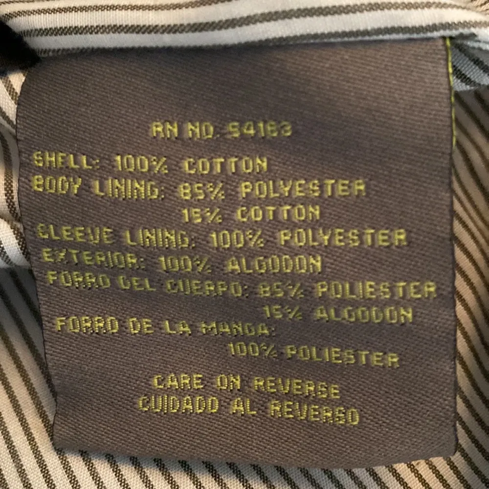 Kenneth Cole Reaction Olive Green Belted Jacket Large - Image 5