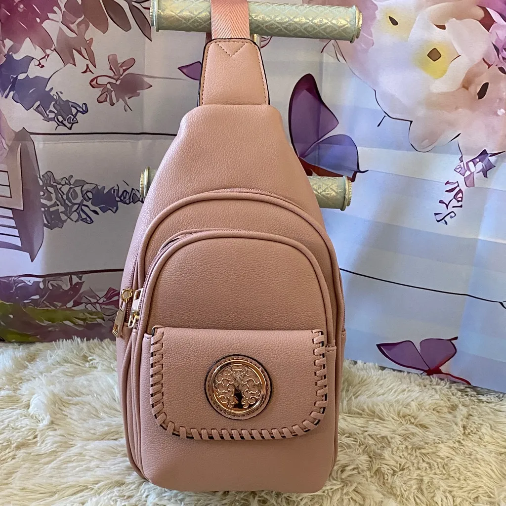 NWT SUGU Eva Triple Compartment
Crossbody Sling Bag Pink - Image 6