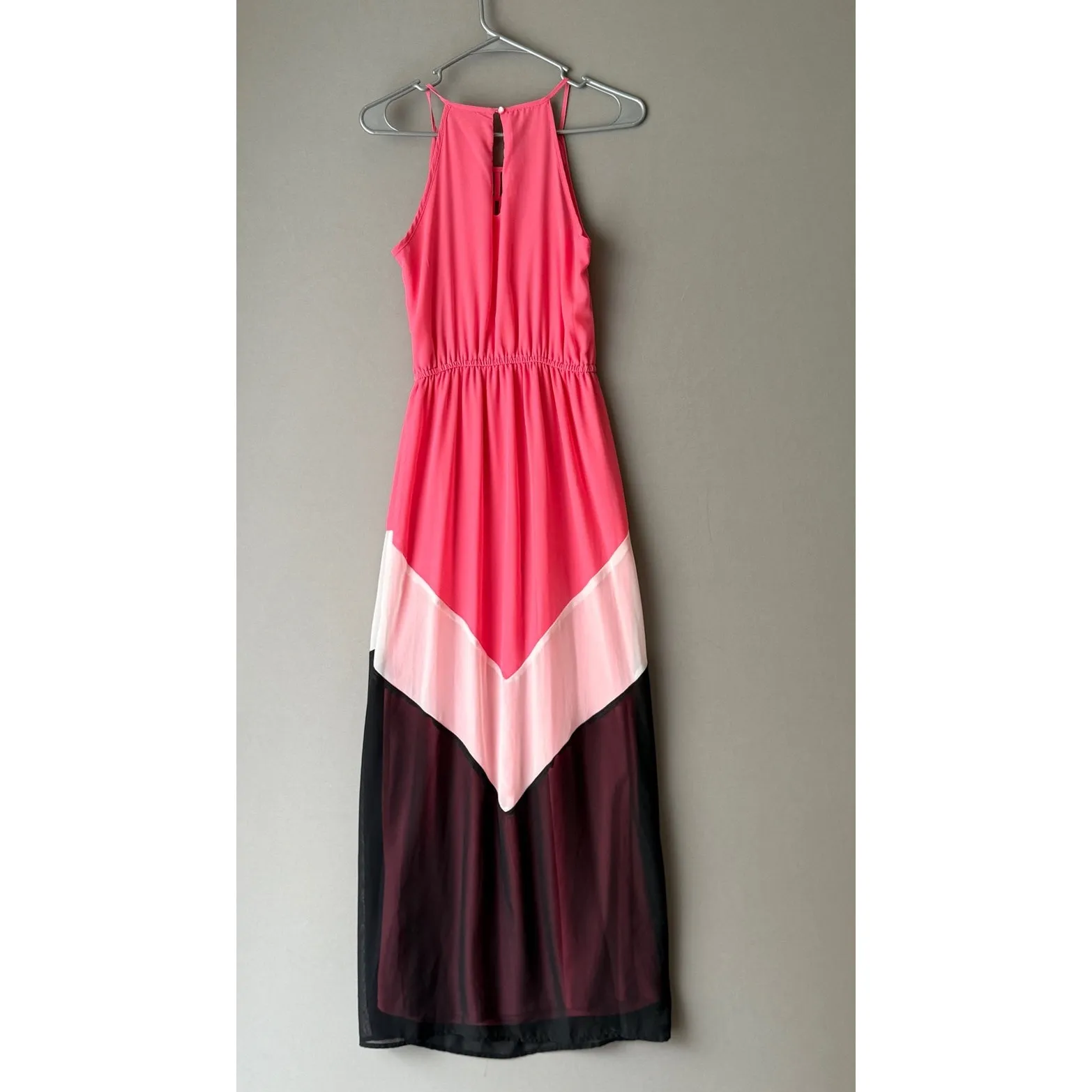Candie's sz S pink black colorblock maxi‎ Dress - Image 6