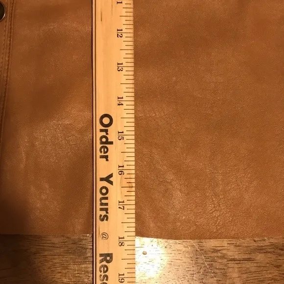 Peach love California all your life faux leather skirt size large boho cute - Image 5