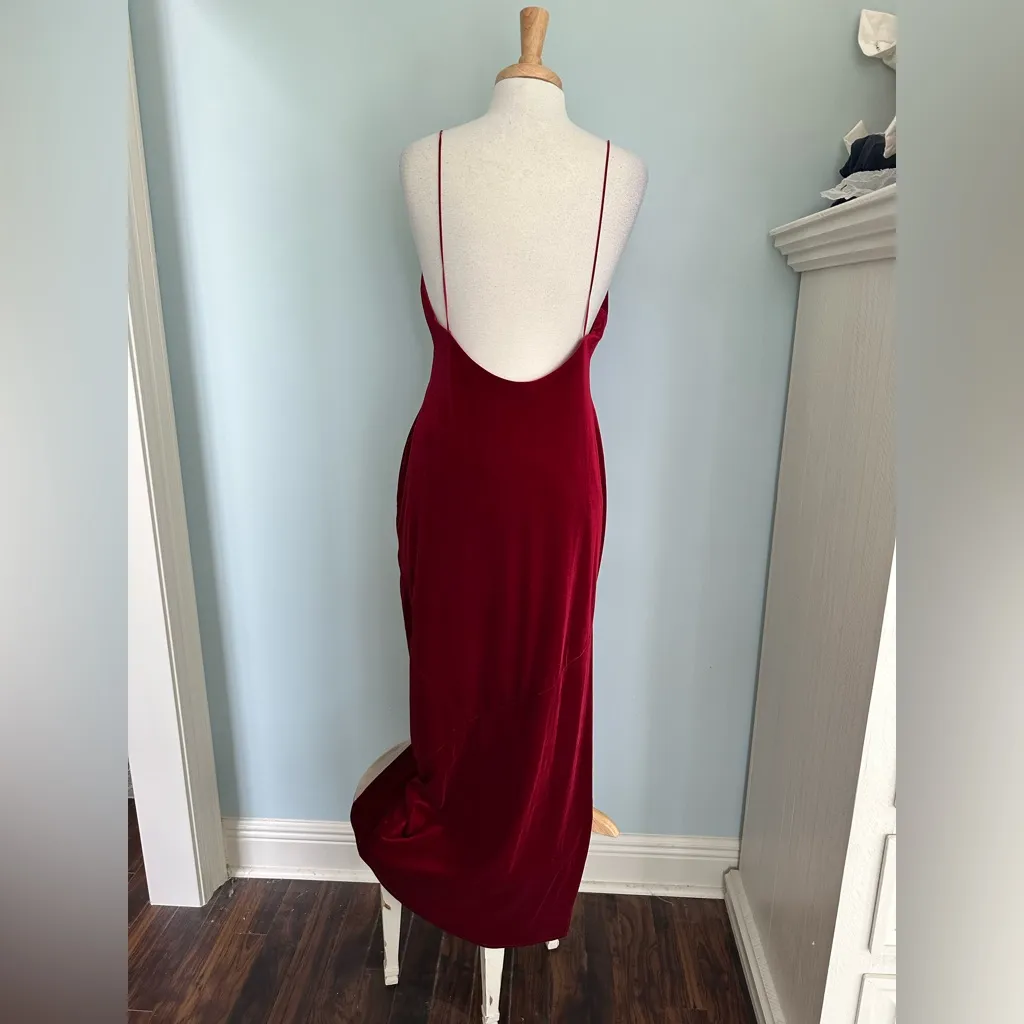 Lovers & Friends Rebel Slip Ruby Red Velvet Dress NWT size XLarge - Image 6