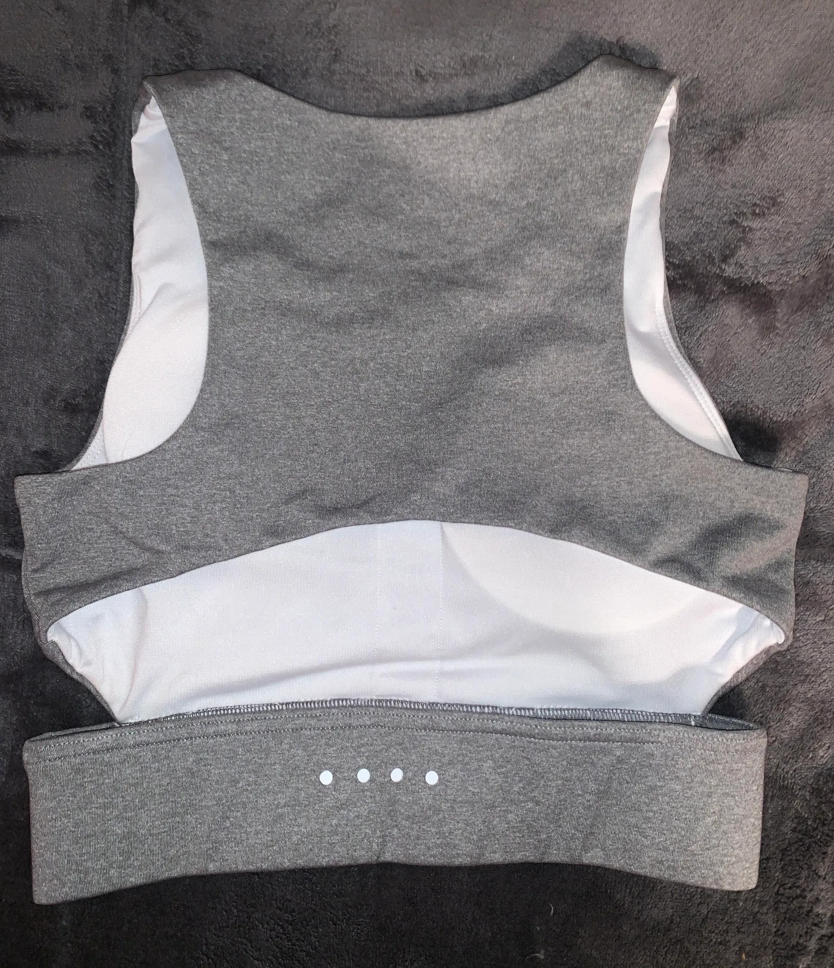 Cropped Workout Top Gray Size XS - Image 2