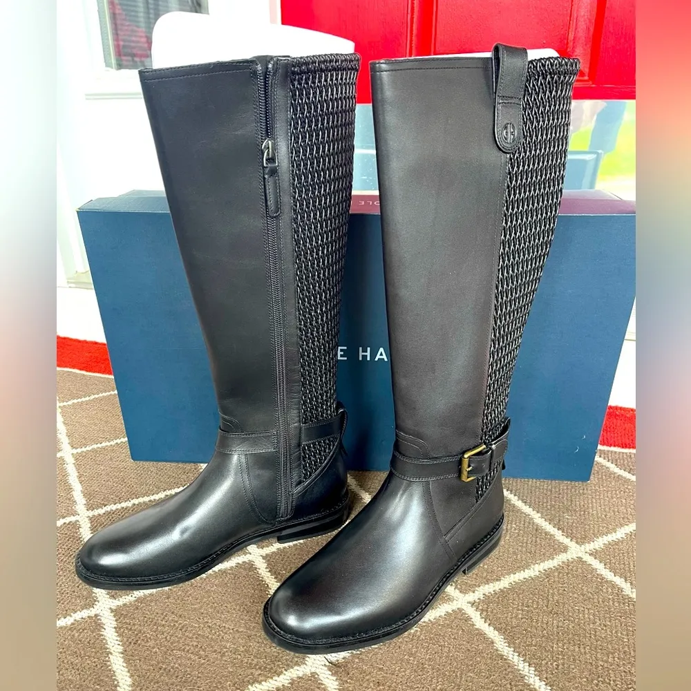 Women’s Cape Stretch Boots in Black Leather. - Image 3