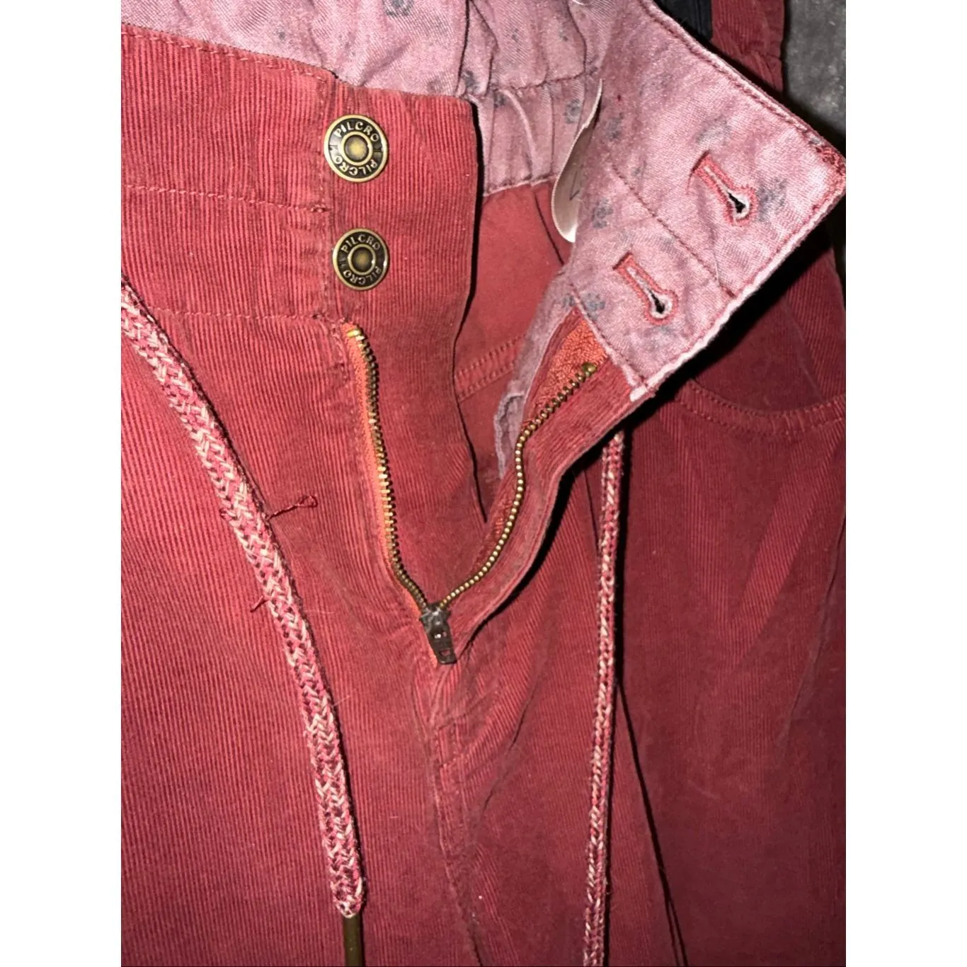 Pilcro Anthropologie The Coastal Relaxed Corduroy Pants Wide Leg Sz 27 #764 - Image 7