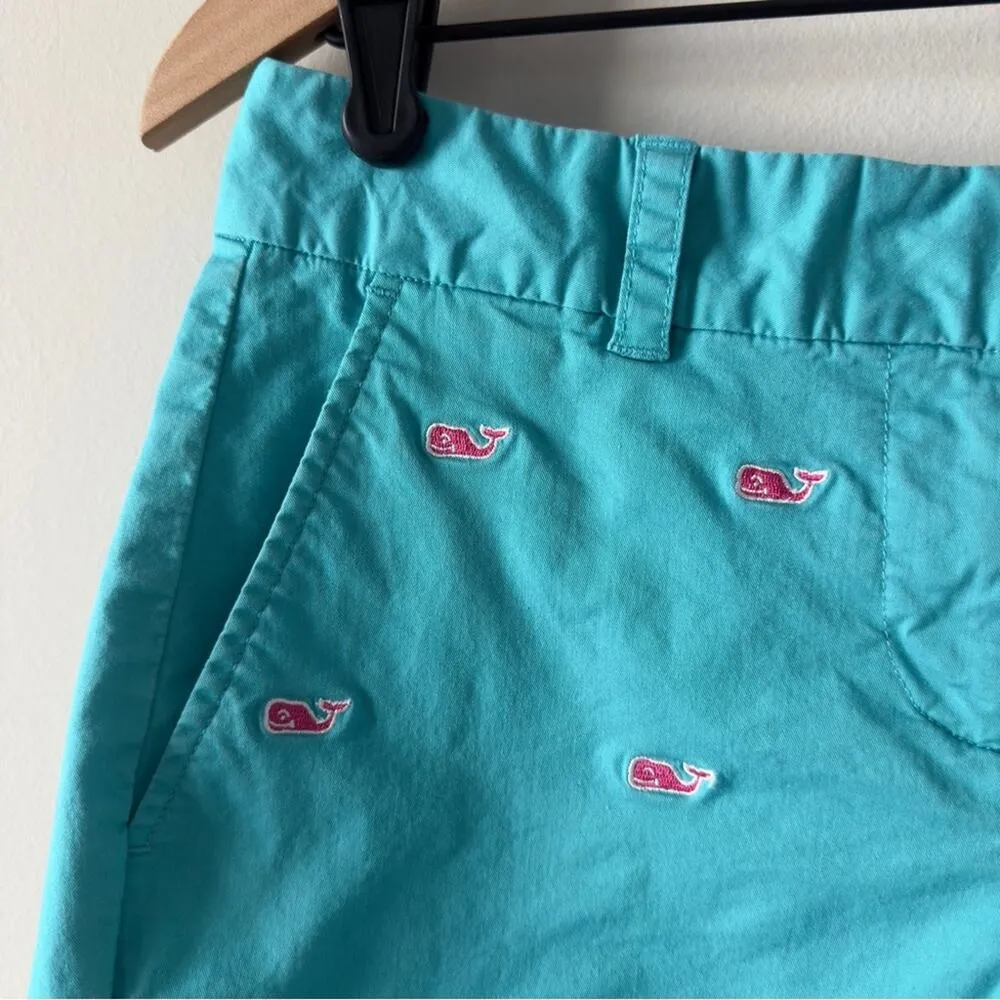 Vineyard Vines Embroidered Whale Shorts Double Button Zip Cotton Stretch pockets - Image 3