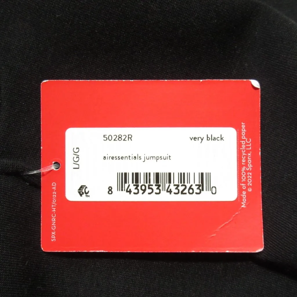 NWT Spanx 50282R AirEssentials Sleeveless Jumpsuit in Black Aireluxe Knit L - Image 3