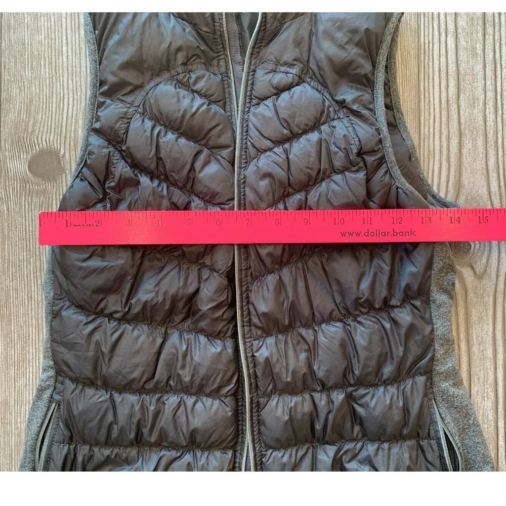 Puffer Vest Women size S Full Zip Dark Charcoal Gray Grey super soft - Image 8