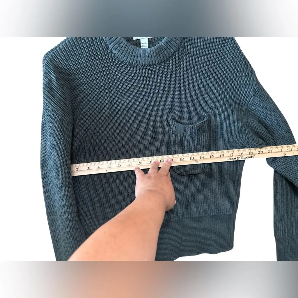 FLX Green Knit Sweater,Size Medium - Image 7