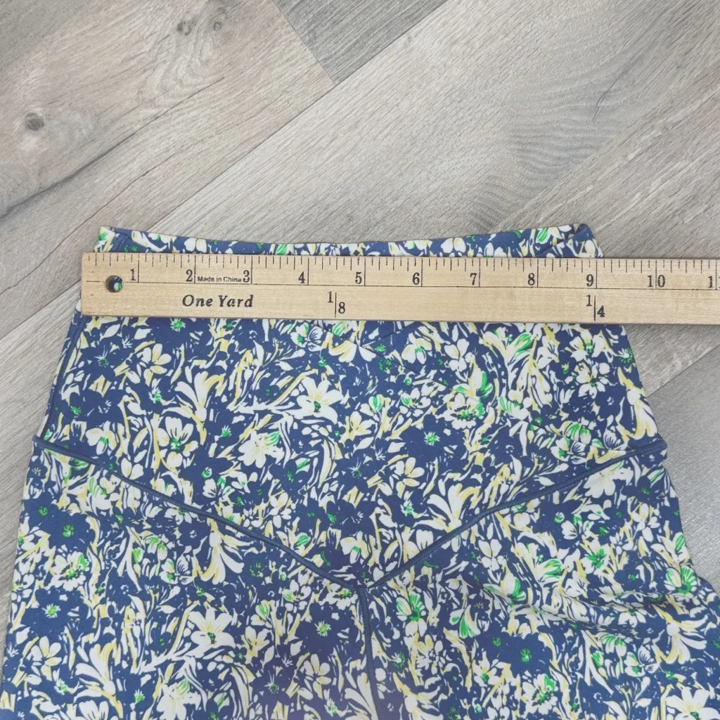 Offline Aerie‎ Floral Crossover High Waist Bike Shorts Blue Small 7 Inch - Image 12