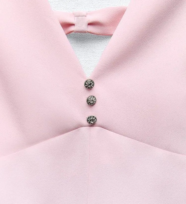 Dress Mini Pink Rhinestone Wedding Party Coctail Night Out - Image 16