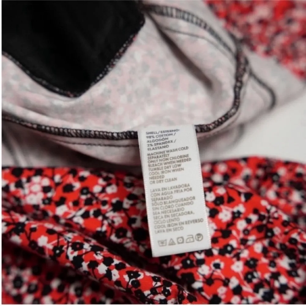 Rebecca Minkoff Floral Orange Red & Black Print Jumpsuit Size 10 - Image 9