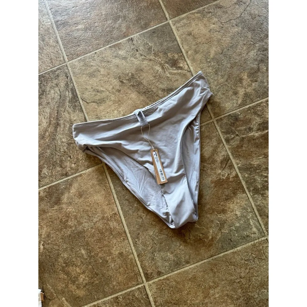 Skims Swim Mid Waist Bottom Chrome Large - Image 5