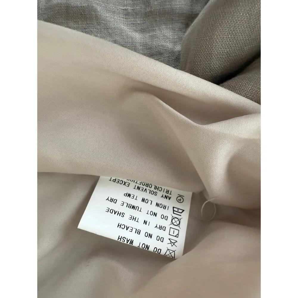 Hirsch & Timber Beige 100% Linen Boho Minimalist Babydoll Maxi Dress Size M Size M - Image 8