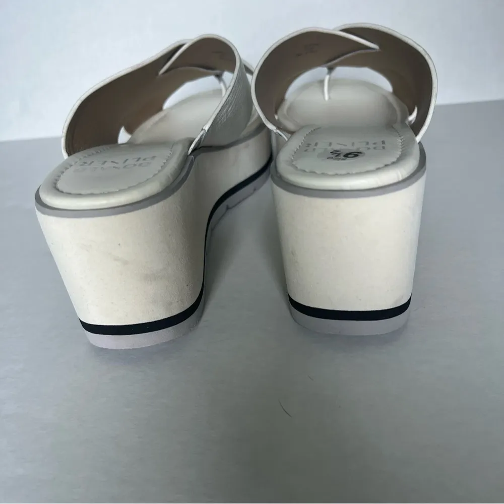 New! Donald J. Pliner Klara platform wedge sandal size 9.5 white - Image 6