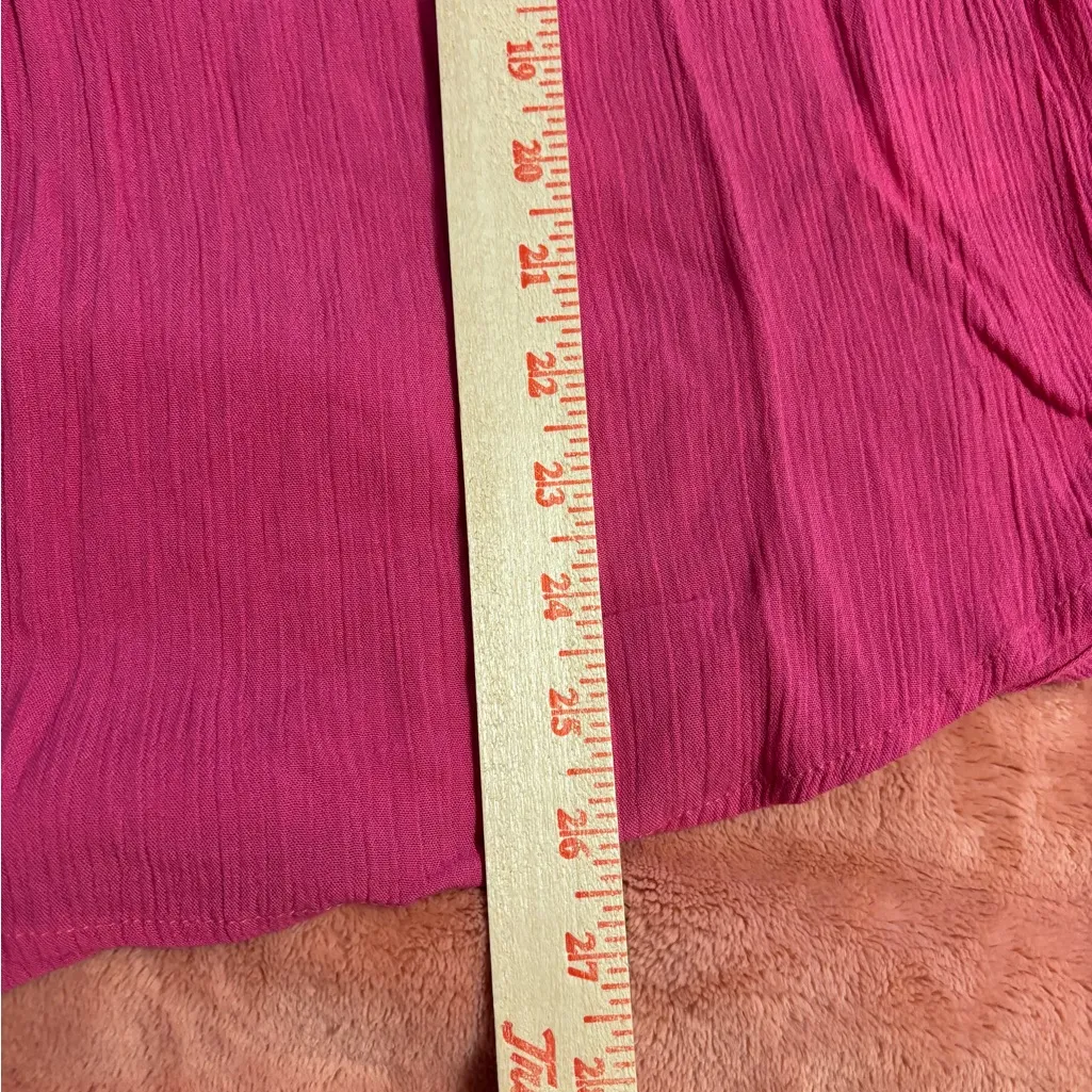 Joseph A  Boho Crochet Lace Tassel Blouse Size XL Raspberry NWT - Image 6