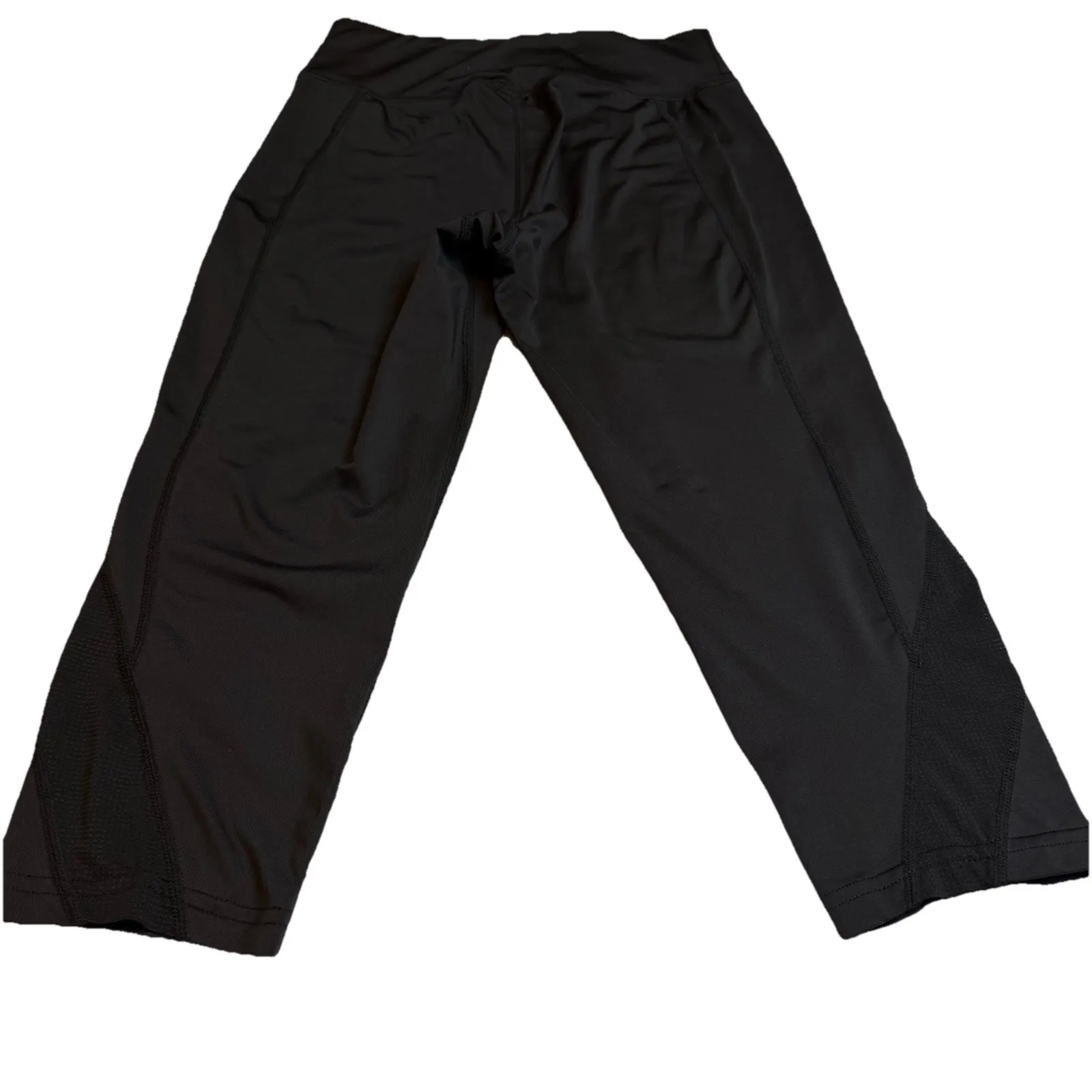 Asics Women's Black Road Capri Athletic Athleisure Fitted Workout  Leggings XS # - Image 3