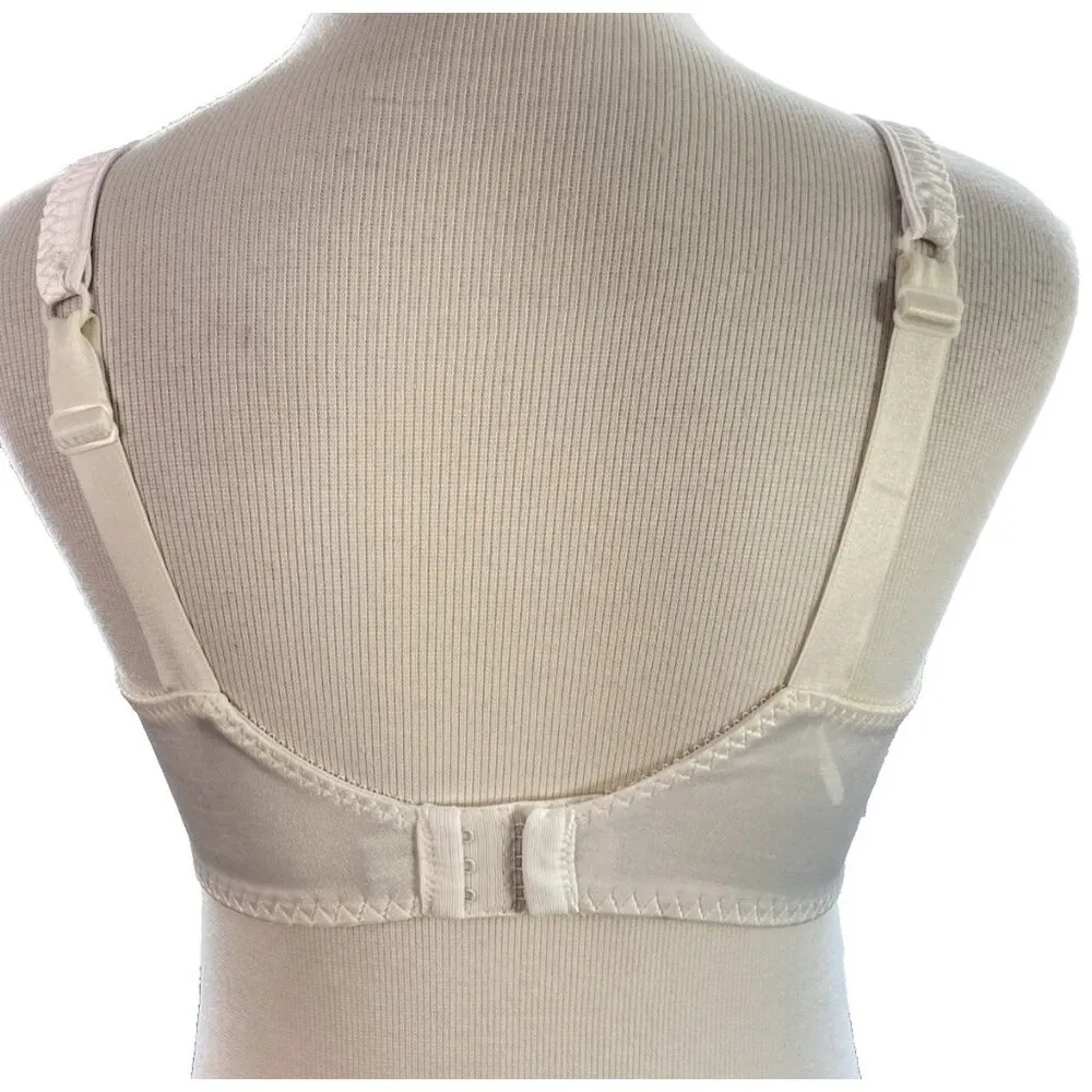 *New Just My Size Bra Womens 40DD White Lace Full Coverage Underwired - Image 4