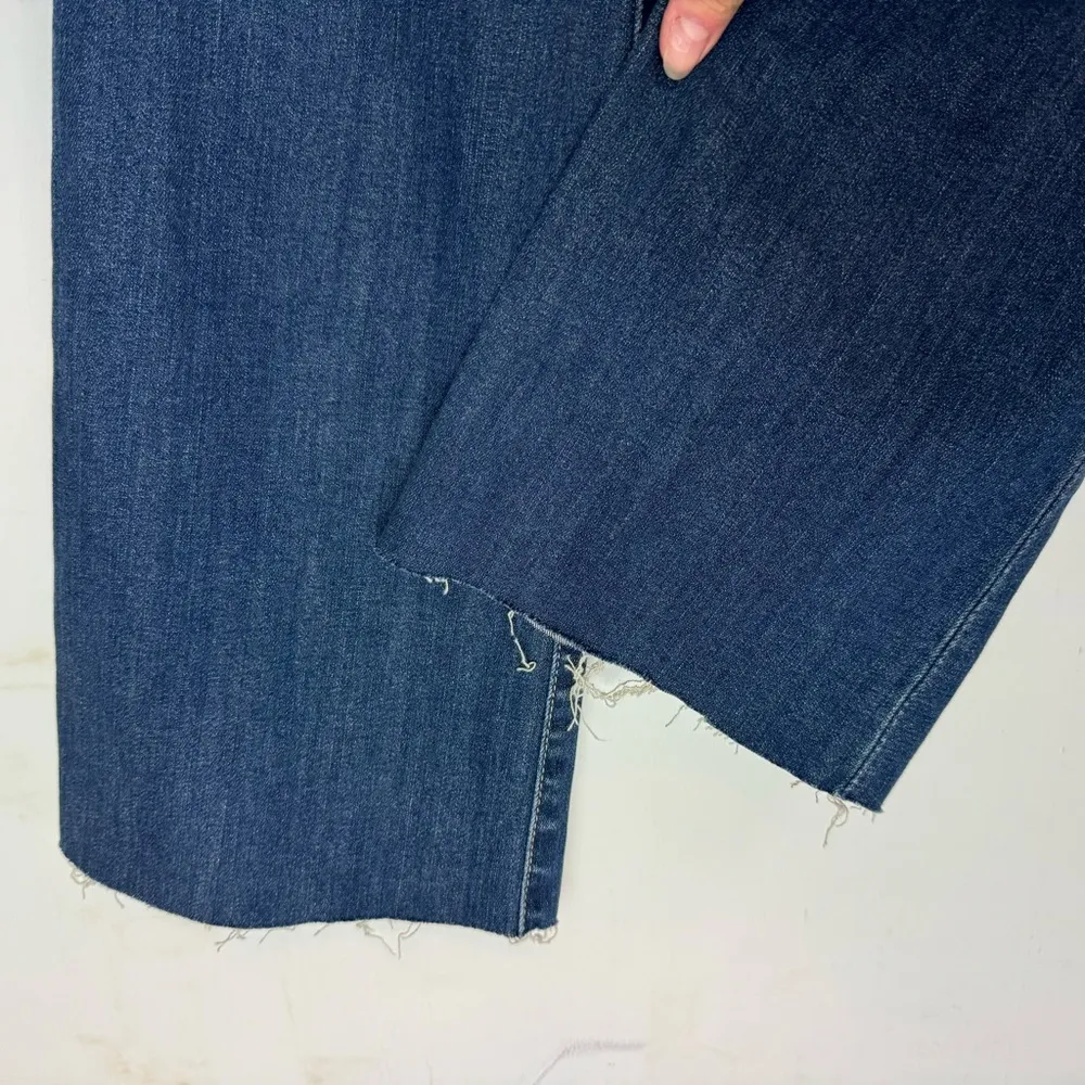 Lucky Brand Sweet N Low Bootcut Jeans Sz 4 Dark Wash Raw Hem - Image 7