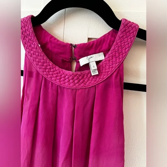 Joie Pink Women’s 100% silk fantina pink‎ tank top Size Small - Image 2