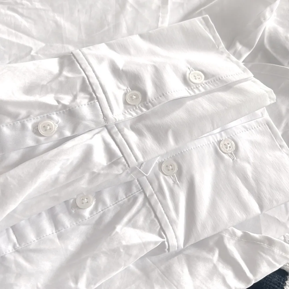 Good American The Good Shirt in White, Size 1 (Small) New w/Tag Retail $129 - Image 6