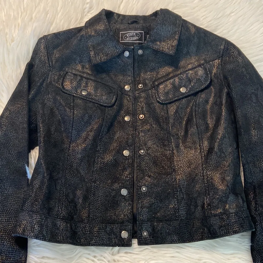 Steve Madden Genuine Leather Jacket size S excellent condition - Image 11