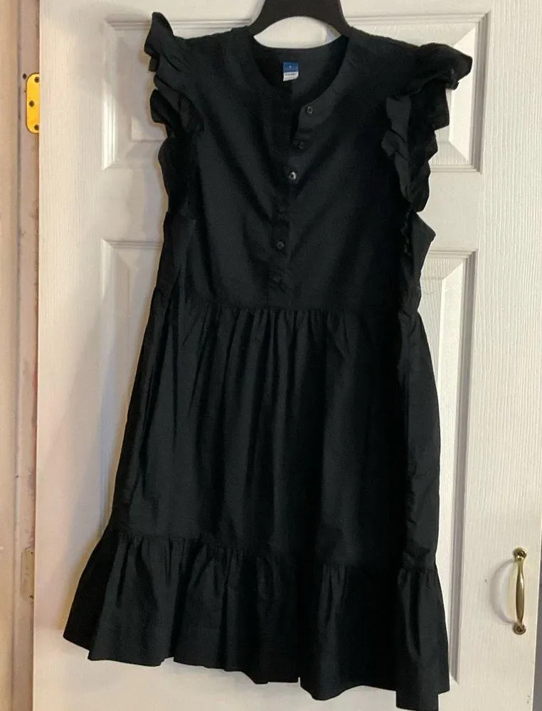 Ruffle-Sleeve Cotton-Poplin Mini Shift
Dress - Image 3