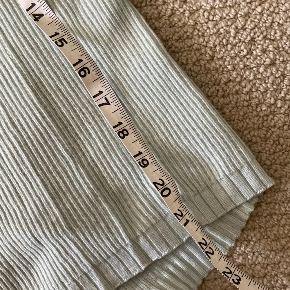 LULULEMON Wrap it Back Sweater Sea Breeze Green Cashmere Knit Top Reversible 4 - Image 9