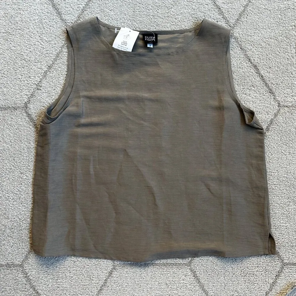 NWT Eileen Fisher Cotton/Linen Bronze Brown Coordinating Jacket/Skirt Sz S - Image 7