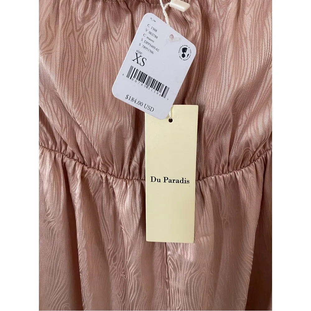 Free People Du Paradis Cross-Neck Satin Jumpsuit in Pink Size X-Small NWT - Image 8